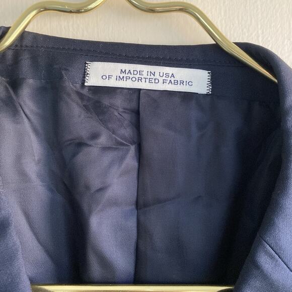 JOSEPH ABBOUD 100% Wool Navy Blue Sport Coat Suit Jacket Blazer 42S - Picture 5 of 12